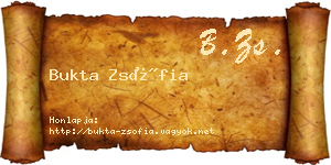 Bukta Zsófia névjegykártya