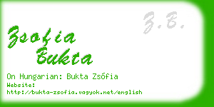 zsofia bukta business card